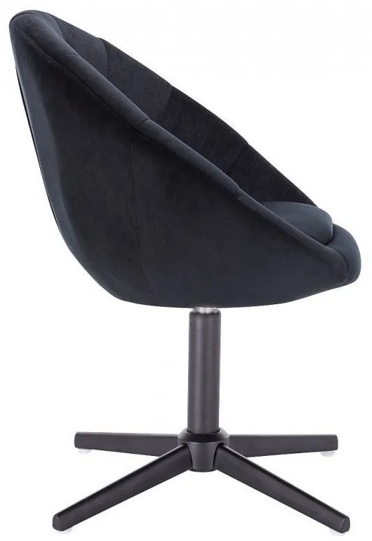 LuxuryForm DESIGN Kreslo VERA VELUR na čiernom kríži - čierne