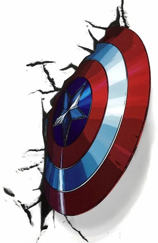 Samolepka na stenu "Captain America - štít" 25x30 cm