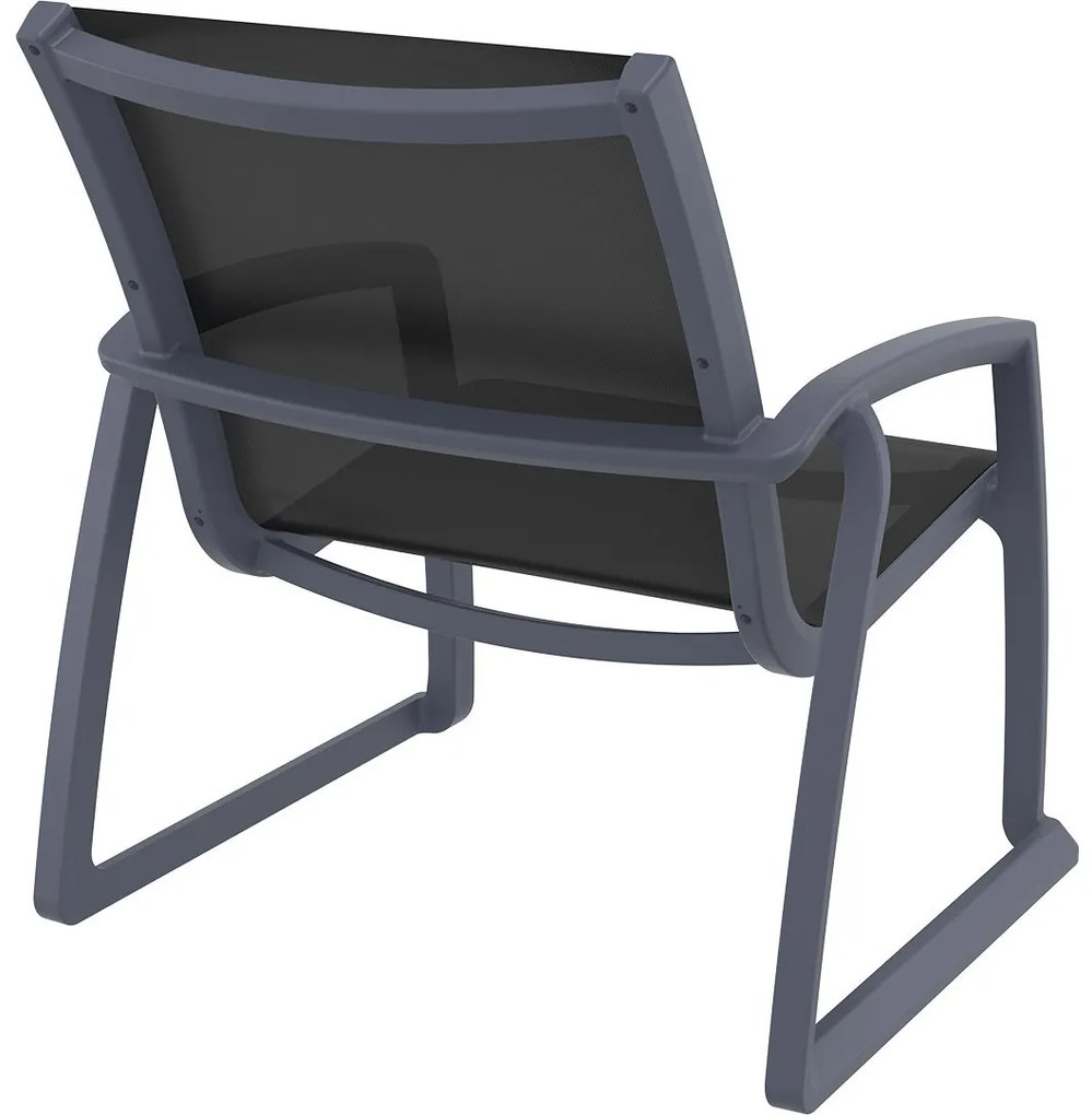 PACIFIC LOUNGE záhradné kreslo s podrúčkami dark grey
