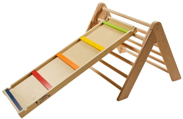 lupilu® Rebrík a šmýkačka 2 v 1 Premium + Trojuholníková preliezka Premium (800011370)