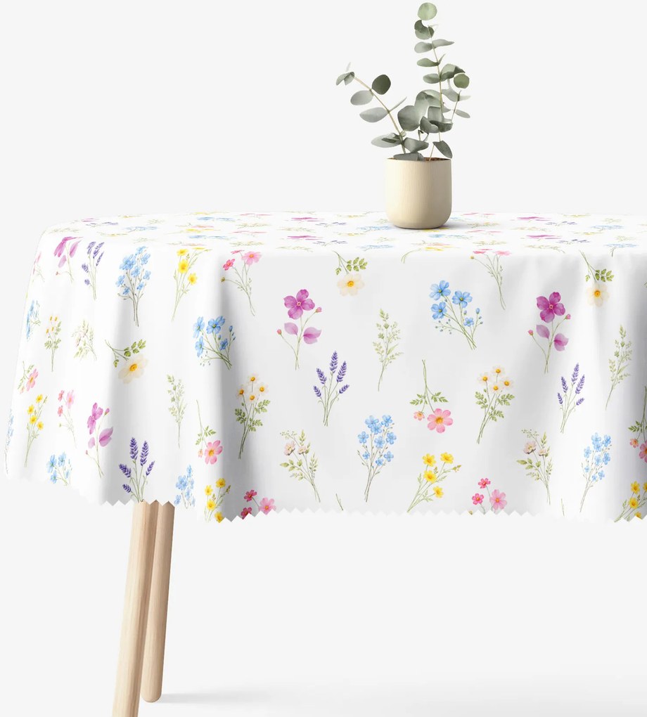 Goldea oválny teflónový obrus - kvetinová záhrada 120 x 160 cm
