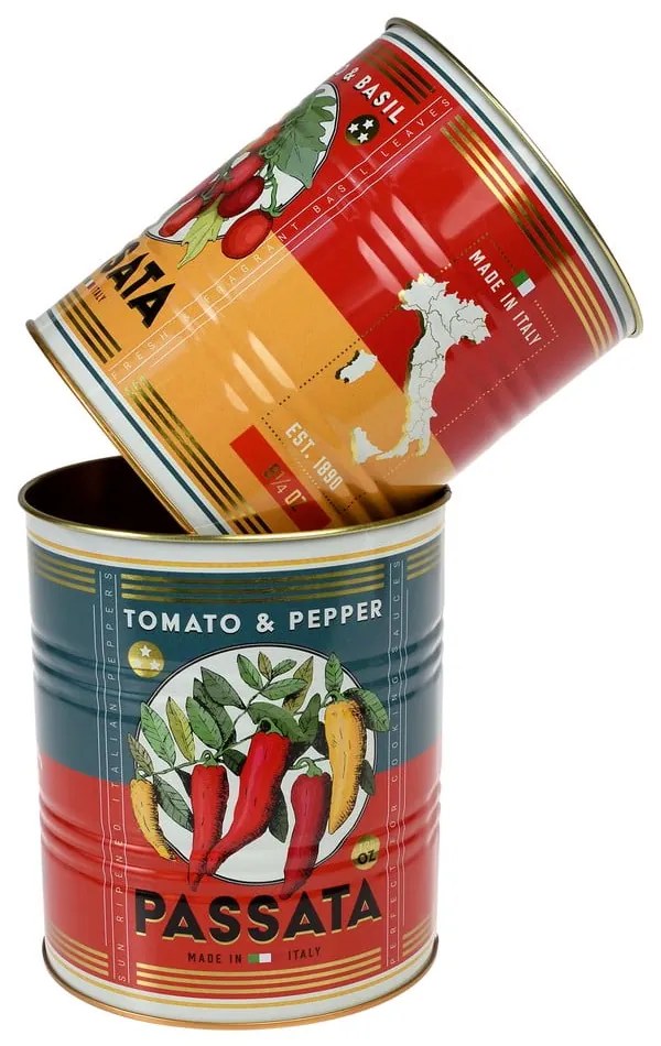 Dekoratívne cínové úložné boxy v súprave 2 ks ø 11x13 cm Passata – Rex London