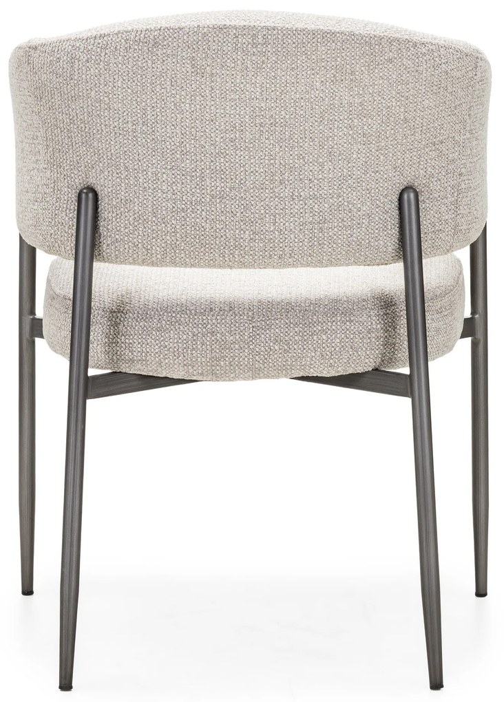 Designové čalouněné jídelní křeslo Umbra béžové/šedé