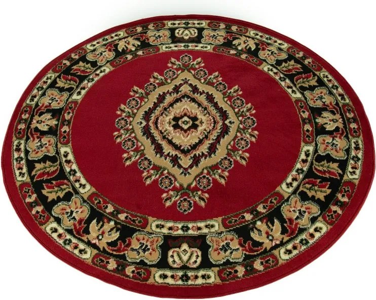 Červený okrúhly koberec Atlas PP – odolný polypropylén Rozmer: 140x140 cm