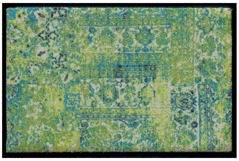 Vintage premium rohožka - ošúchaná modro-zelená (Vyberte veľkosť: 75*50 cm)