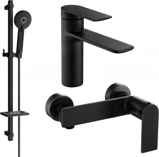 Mexen Zero DQ40 sprchová súprava, čierna - 71104DQ40-70