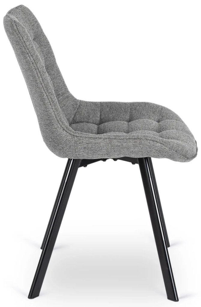 PROXIMA.store - Čalúnená jedálenska stolička RICK 2 FARBA: sivá, MATERIÁL: pletená