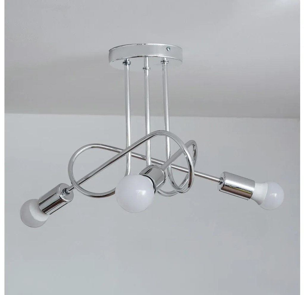 Prisadený luster OXFORD 3xE27/15W/230V lesklý chróm