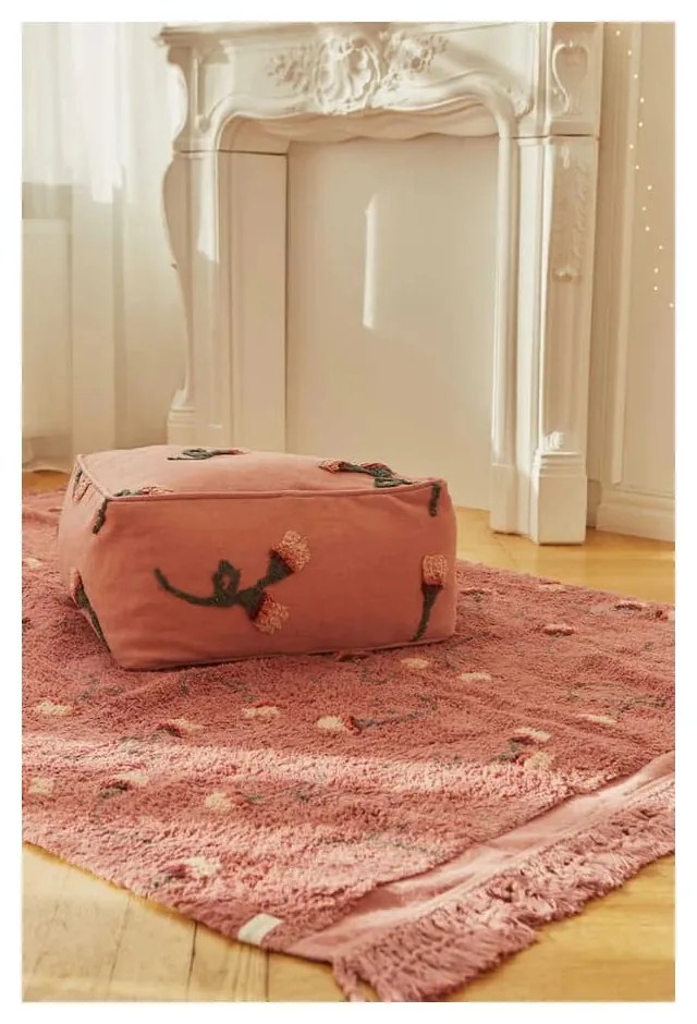 Ružový detský sedací vak English Garden – Lorena Canals