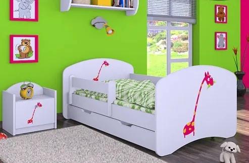MAXMAX Dětská postel se šuplíkem 180x90cm ŽIRAFKA
