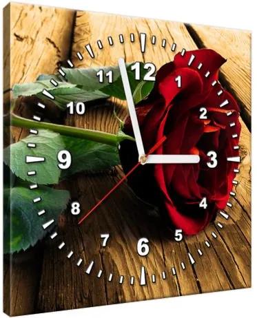 Obraz s hodinami Ruža pre milovanú 30x30cm ZP2057A_1AI