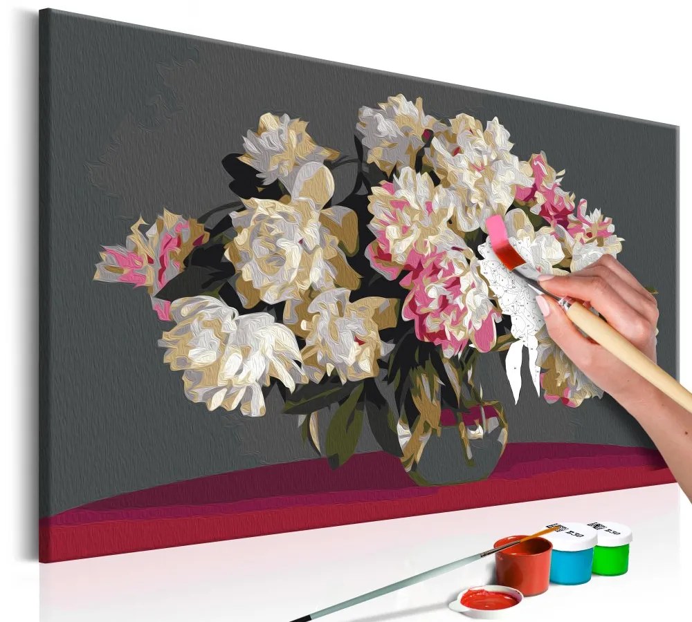 Maľovanie podľa čísiel - White Flowers In A Vase 60x40