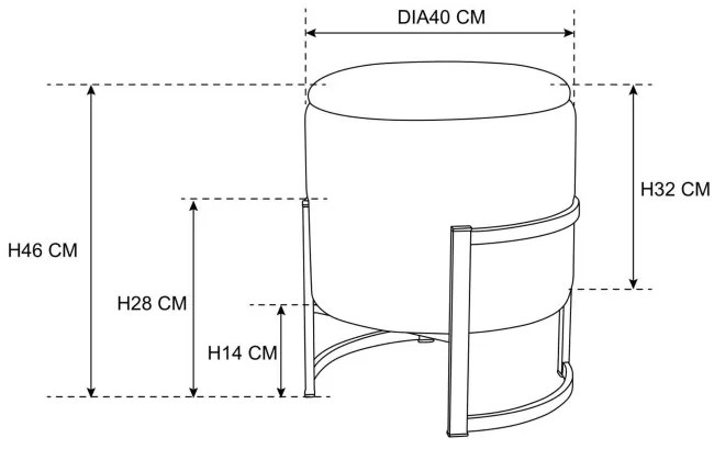 Úložná taburetka PORTO pudrovo ružová