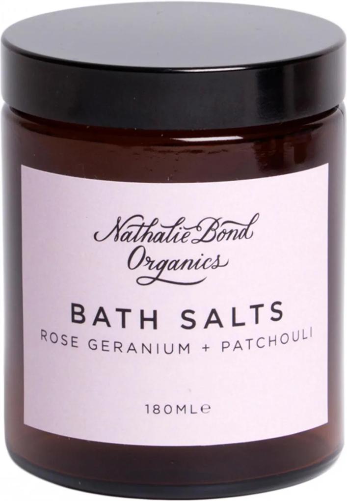 Nathalie Bond Soľ do kúpeľa Rose Geranium + Patchouli 180 ml