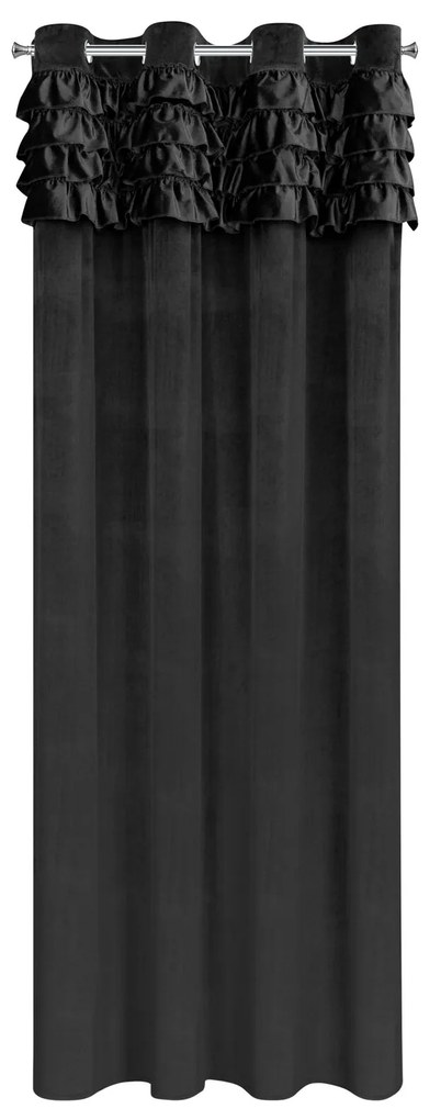 ZATEMŇOVACÍ ZÁVES NA KRÚŽKOCH ERIN 140X250 CM ČIERNA