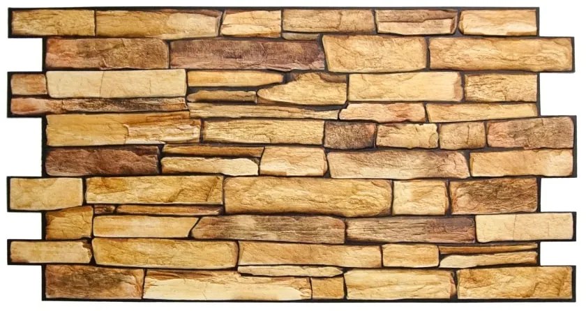 PVC 3D obkladový panel 98 x 50 cm - Sandstone Slate kamenná bridlica