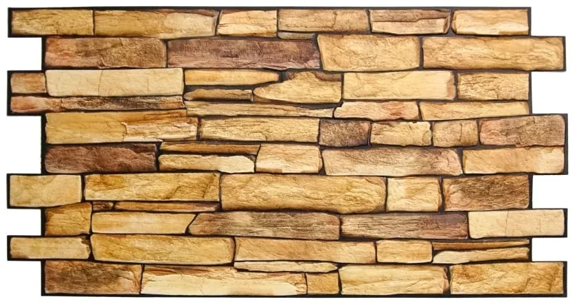 PVC 3D obkladový panel 98 x 50 cm - Sandstone Slate kamenná bridlica