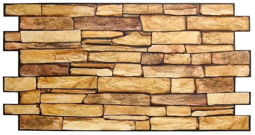 PVC 3D obkladový panel 98 x 50 cm - Sandstone Slate kamenná bridlica piesková