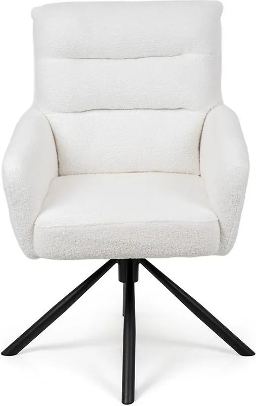 Set - 2 ks Otočná jedálenská stolička AVENBERG TESSA, biela