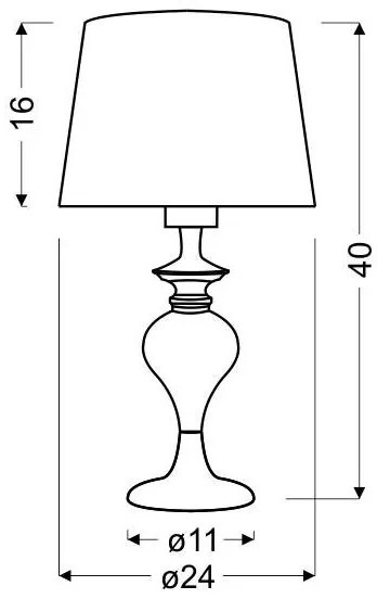 Stolná lampa GILLENIA 1xE27/60W/230V