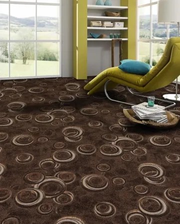 Koberce Breno Metrážny koberec DROPS 43, šíře role 400 cm, hnedá, viacfarebná