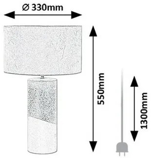 Rabalux 74219 dekoratívna keramická stolná lampa Yelda, hnedá