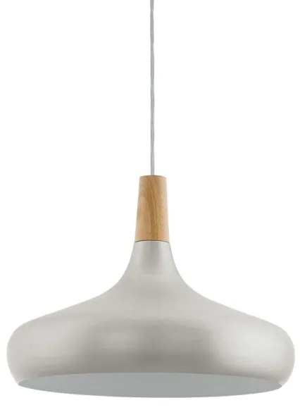 Eglo 96986 - Závesné svietidlo SABINAR 1xE27/60W/230V pr. 40 cm strieborná
