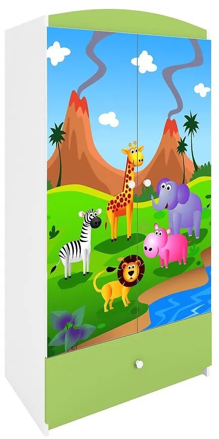 Skriňa Babydreams Zelená – Safari