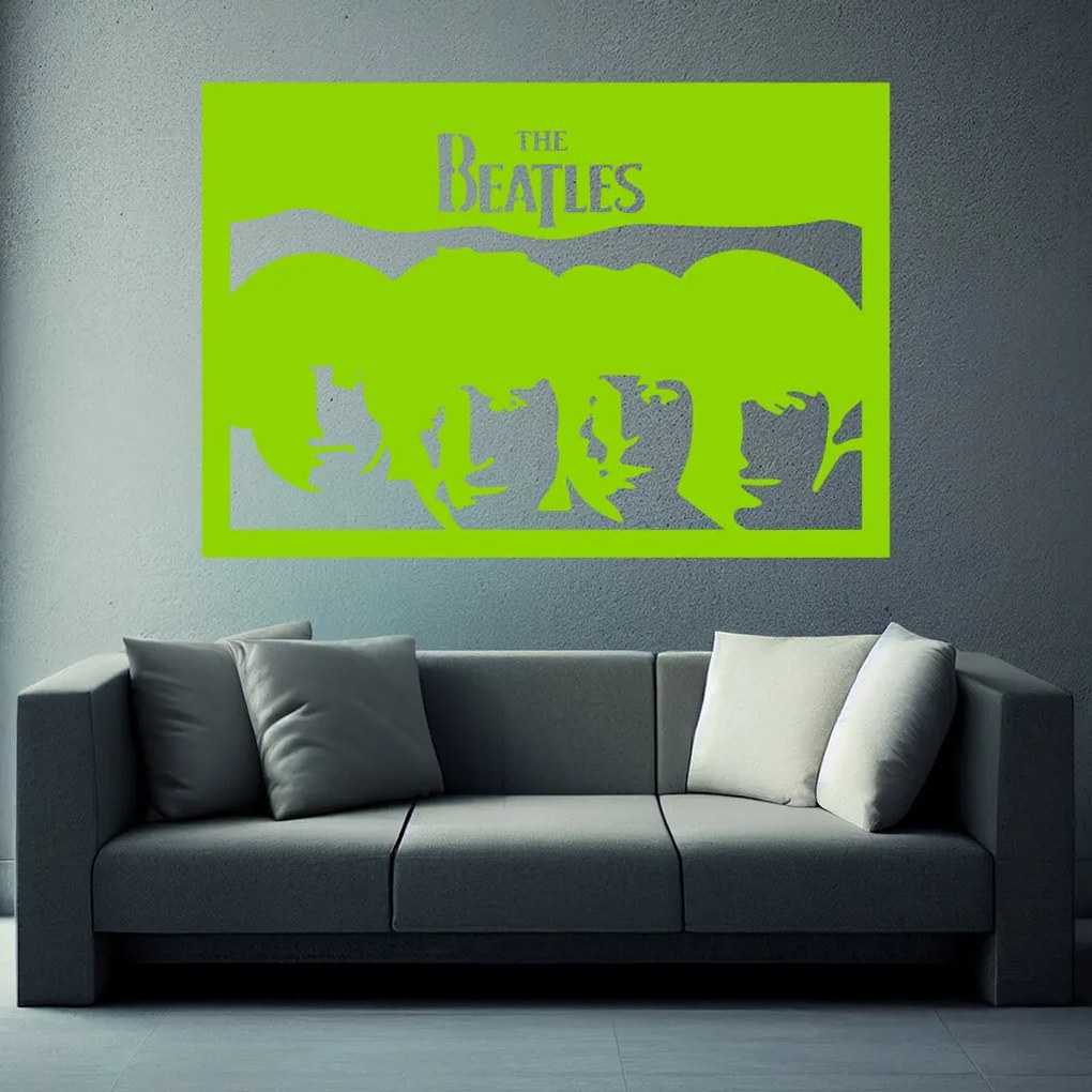 Veselá Stena Samolepka The Beatles Farba: fialová, Veľkosť: 100 x 69 cm