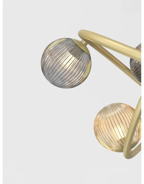 Wofi 8015-204 - LED Stolná lampa METZ 2xG9/3,5W/230V zlatá/šedá