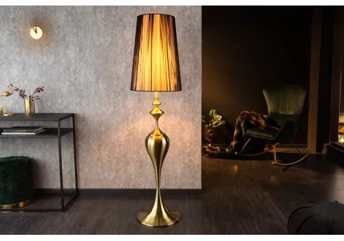 Stojaca lampa 41526 Lux III Čierna-zlatá  - Komfort-nábytok