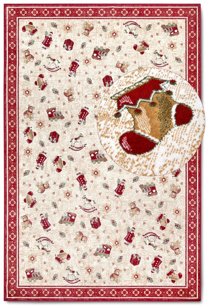 Villeroy & Boch Kusový koberec Toy's delight so strihaným vlasom 106217 Red, Multicolor, 160x230, červená, obývacia izba