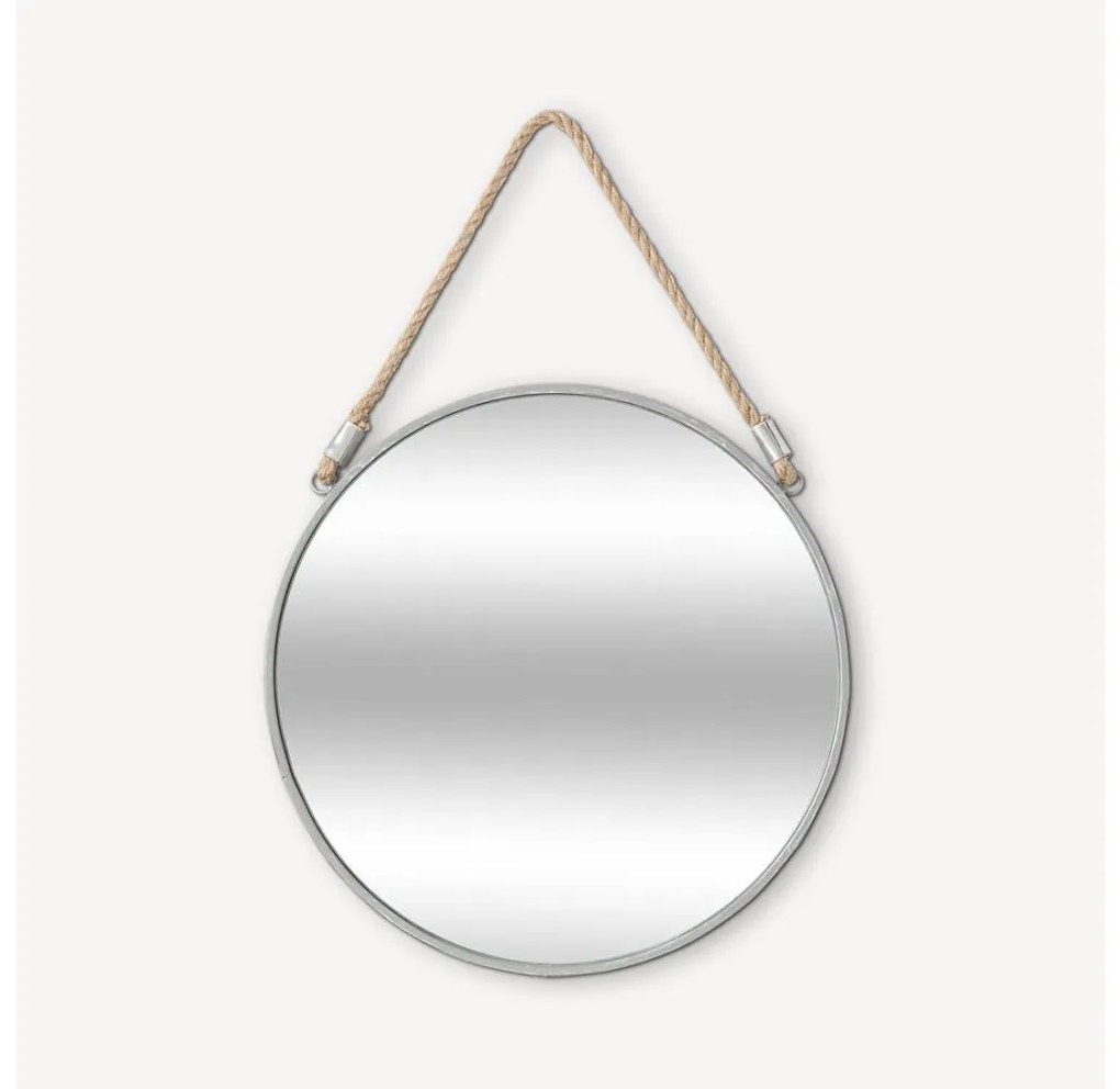 Atmosphera - Nástenné zrkadlo EDEN pr. 38 cm strieborná 121409