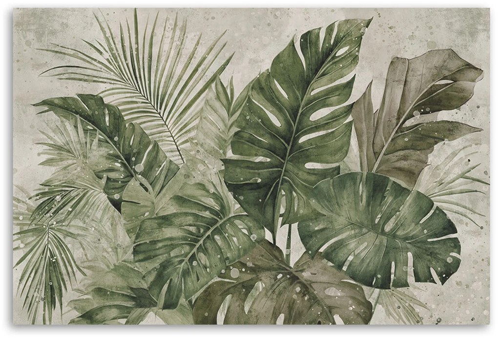 Gario Obraz na plátne Listy tropickej monstery Rozmery: 100 x 70 cm