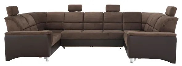 Rohová sedačka U s rozkladom Santiago L/P - hnedá