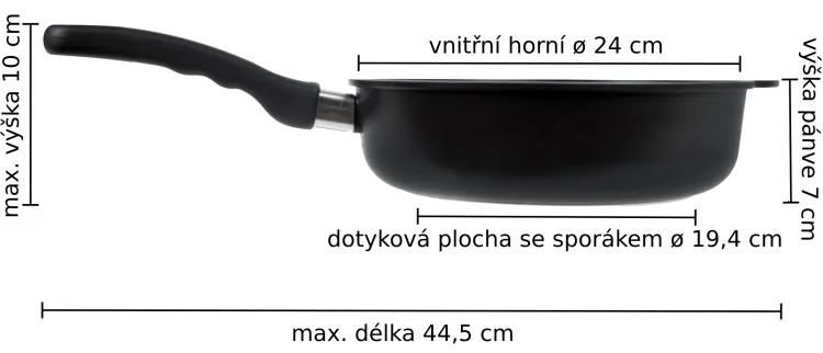 Titánová panvica TEQ ø 24 cm x 7 cm / 2.7 l