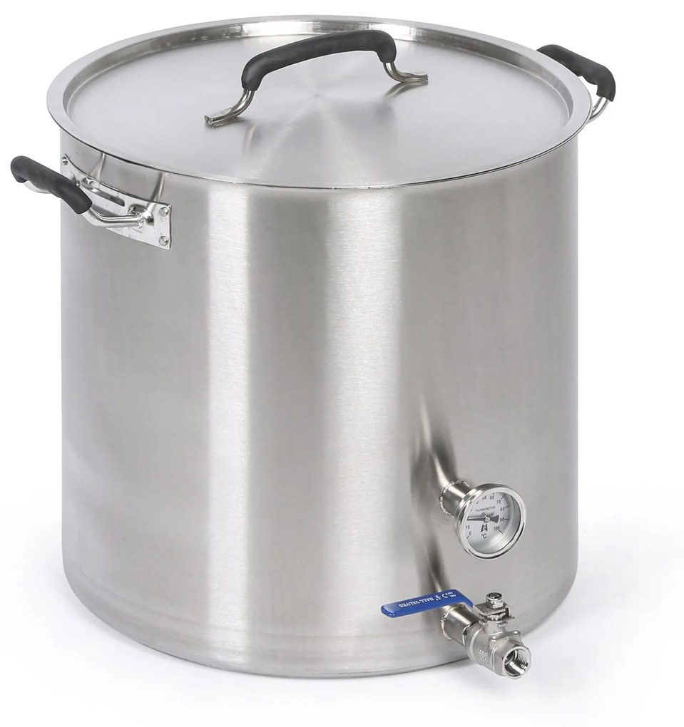 Nerezový hrniec s výpustným ventilom, 400 x 400 mm, 50 l