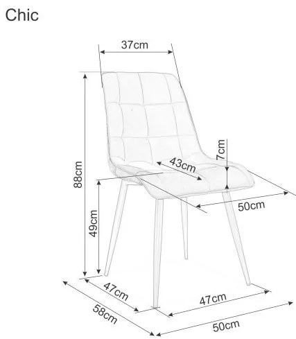 Jedálenská stolička Chic III