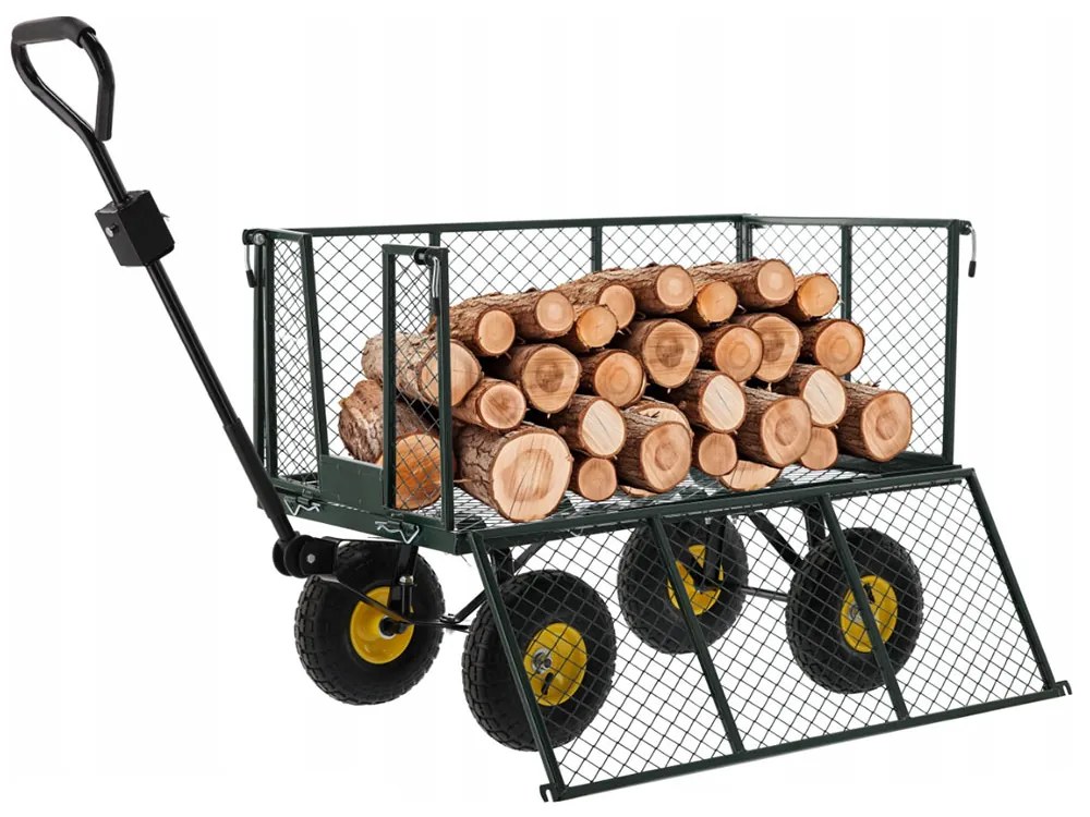Kvalitný záhradný vozík na nafukovacích kolesách 3v1