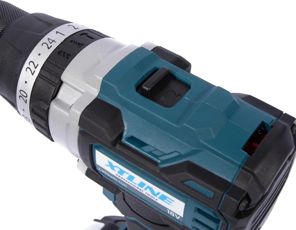 XTline XT-Power XT102861 Akumulátorová vŕtačka s príklepom BRUSHLESS 18 V, 2x 2,0 Ah