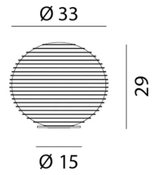 Rotaliana Flow Glass T4 stolná lampa Ø 33 cm guľa