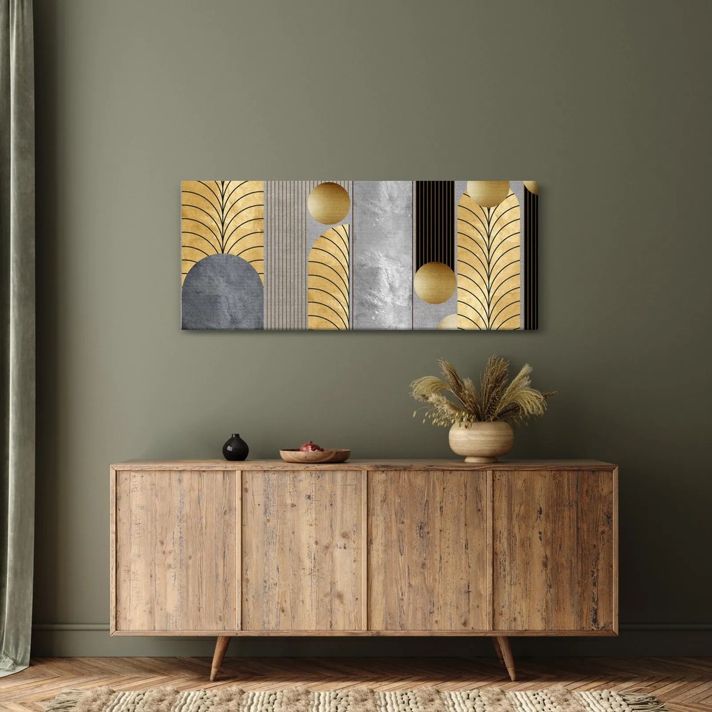 Obraz - Zlaté dekory (120x50 cm)