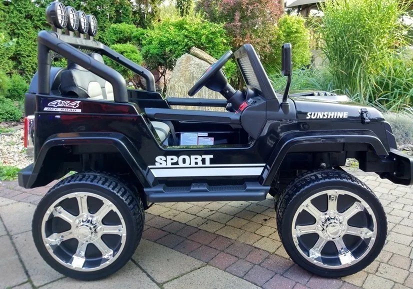 LEAN CARS Elektrické autíčko Jeep S2388 čierne 4x45W