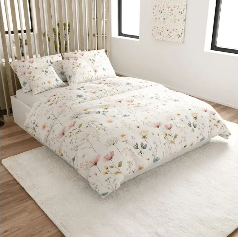 Polybavlnené obliečky PETALUNE POLY krémové Rozmer obliečky: 70 x 90 cm | 140 x 200 cm