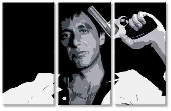 Najväčší mafiáni na plátne Scarface - Tony Montana so zbraňou v ruke | rôzne rozmery