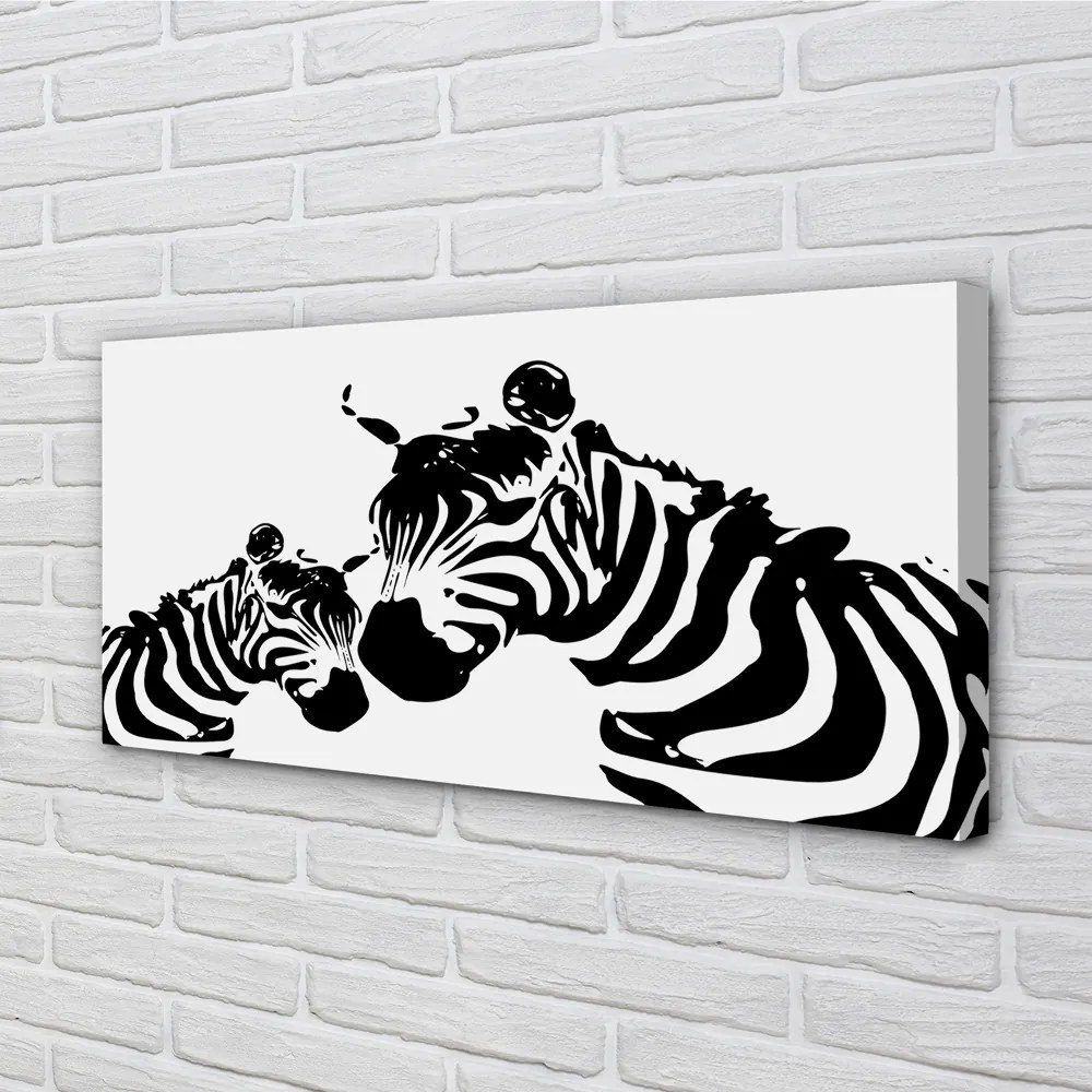 Obraz na plátne maľované zebra 140x70 cm