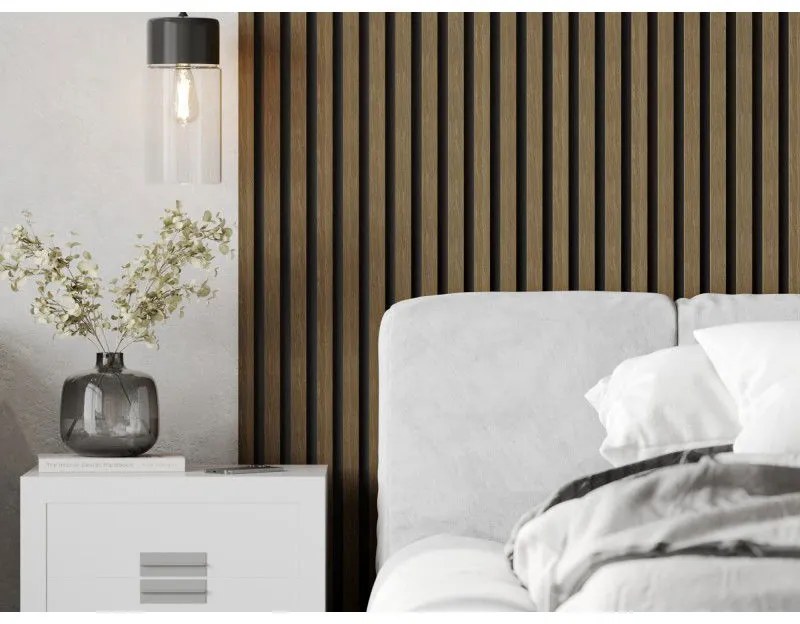 Mexen Lam-B, akustické stenové lamely 275 × 30 cm, HDF doska 4 mm, technická dyha, orech prírodný, S100-275307-3015-016