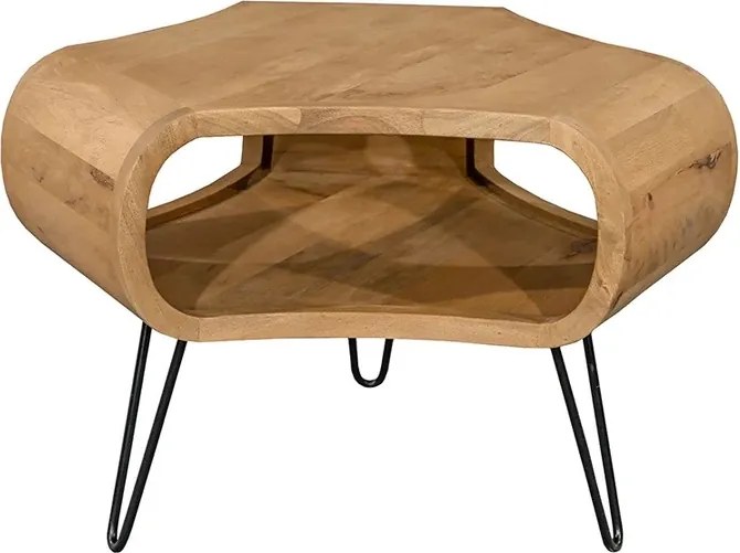 Dizajnový konferenčný stolík Lorelei 72 cm prírodné mango