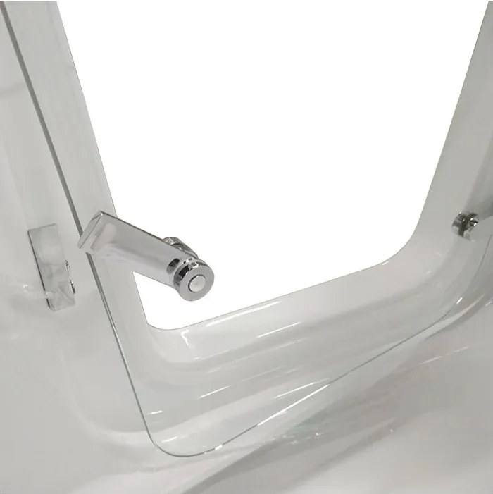 Vaňa s dvierkami Polimat VOVO 150x75 s bielym čelným krycím panelom + vaňový sifón automat s prepadom VABPS-ZU 70