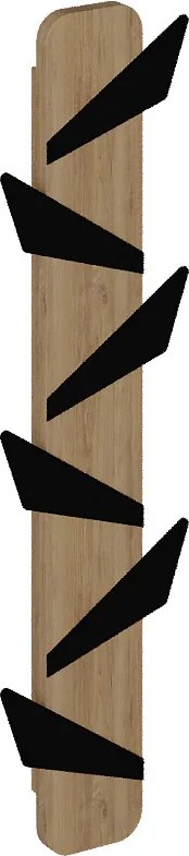 Vešiak do predsiene Houseland ALESTA dub safírový/čierny